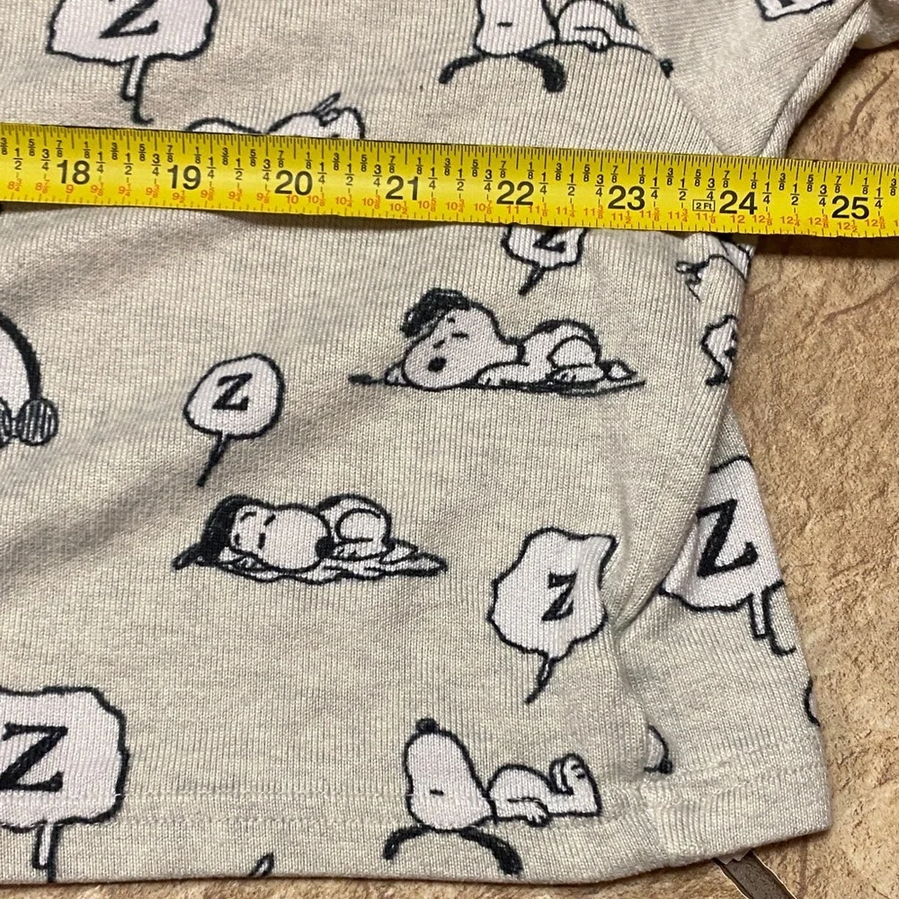 American Eagle Outfitters Gray Snoopy Lounge Boxy Large Cropped Top